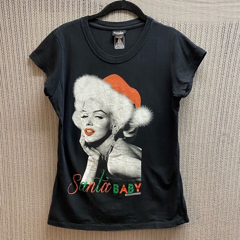 popular sports Marilyn Monroe Santa Baby Christmas T-shirt